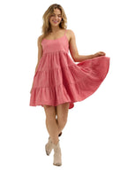 WRANGLER JEANS Dresses & Skirts Wrangler Women's Red Strappy Tiered Dress 112365032