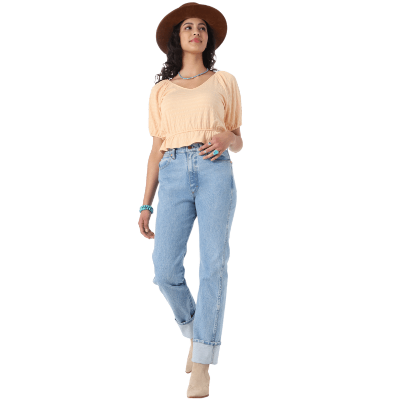 Wrangler Women's Cowboy Cut Slim Fit High Rise Stretch Jean