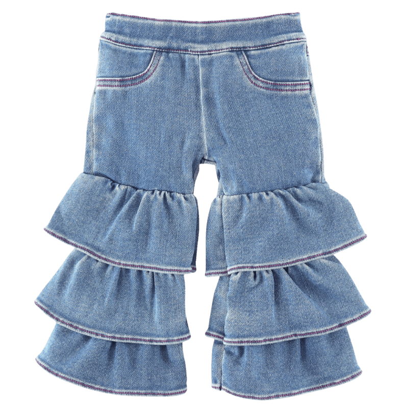 Wrangler Baby Girls Makenna Light Wash Tiered Ruffle Flare Jeans 11233 -  Russell's Western Wear, Inc.