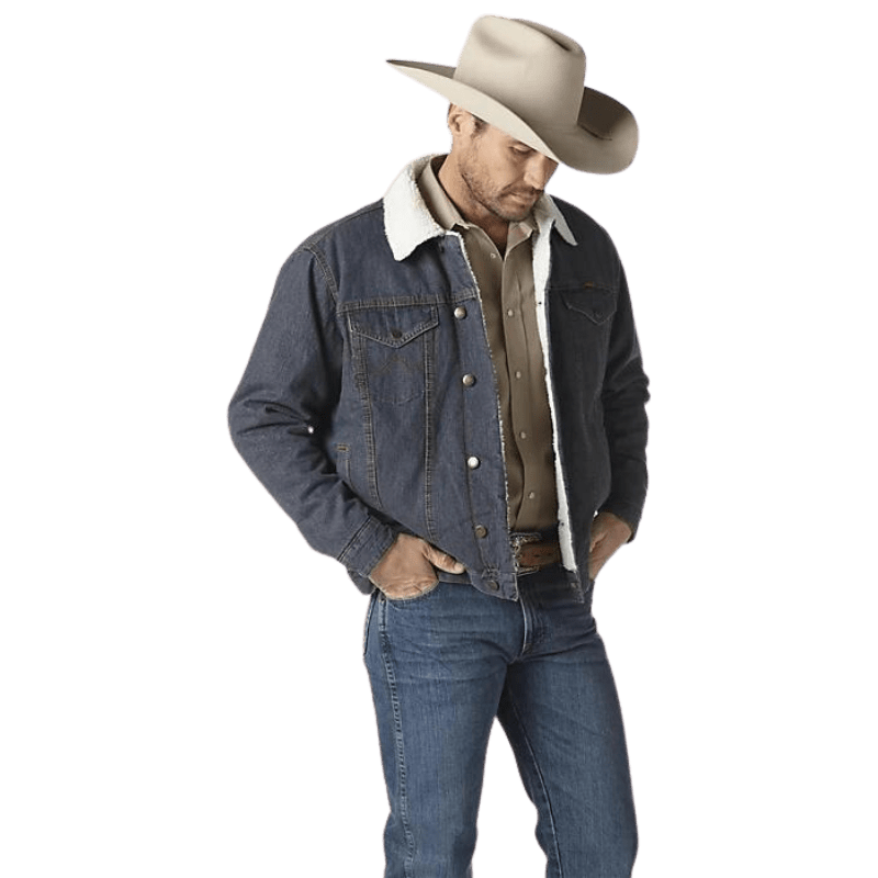 Mens jean sherpa jacket hot sale