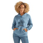 WRANGLER JEANS Outerwear Wrangler Women's Buckin Cowboy Blue Hoodie 112339545