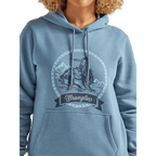 WRANGLER JEANS Outerwear Wrangler Women's Buckin Cowboy Blue Hoodie 112339545