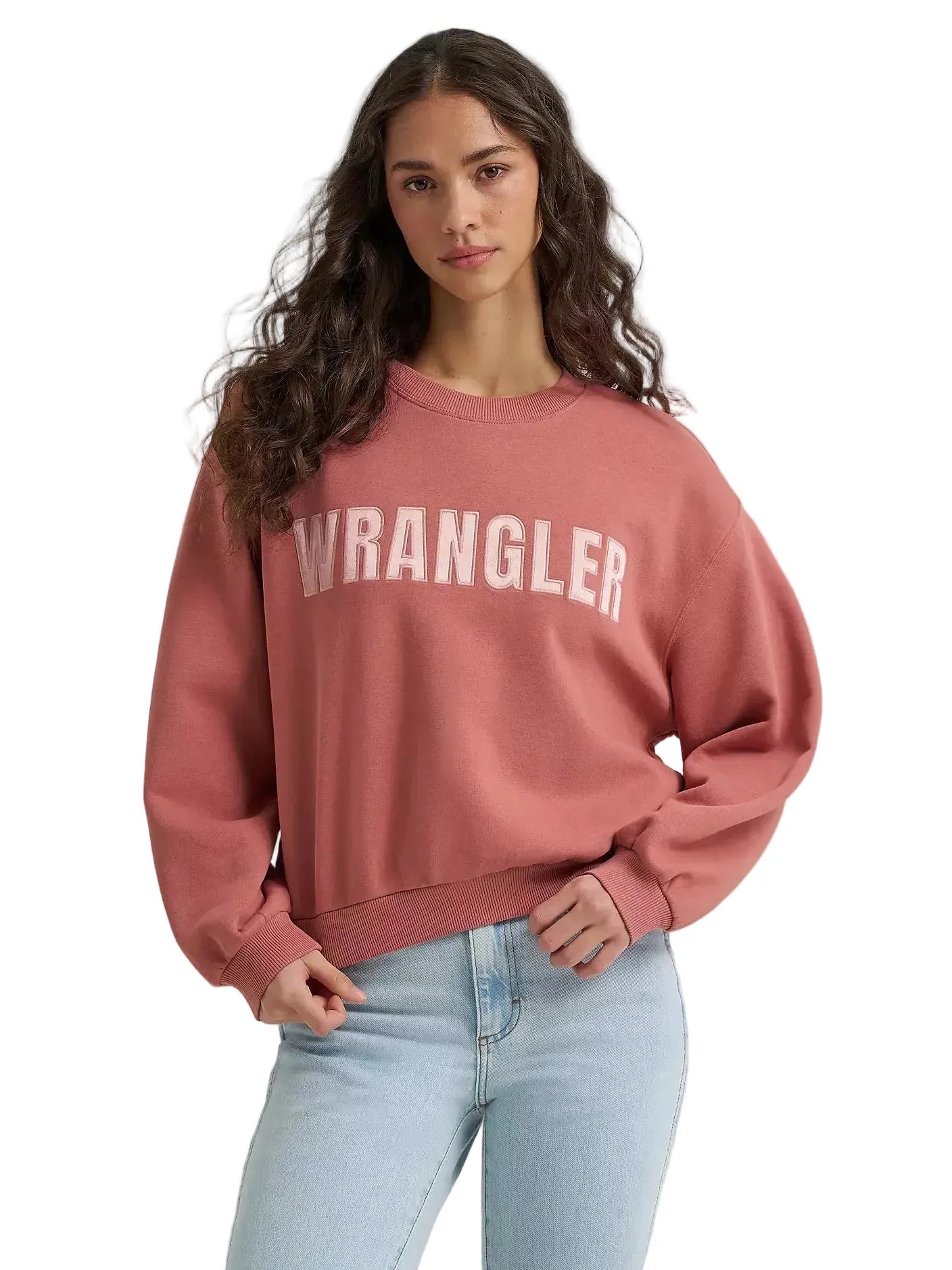 WRANGLER JEANS Outerwear Wrangler Women's Withered Rose Logo Canyon Crew Pullover Sweatshirt 112380254
