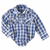 WRANGLER JEANS Shirts Wrangler Baby Boy's Blue Long Sleeve Western Snap Bodysuit 112322477