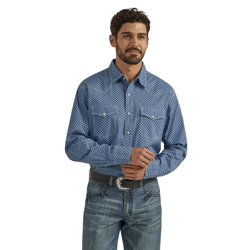 WRANGLER JEANS Shirts Wrangler Men's 20X Competition Advanced Comfort Long Sleeve Western Snap Shirt 112338022