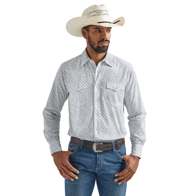 WRANGLER JEANS Shirts Wrangler Men's 20X Competition Advanced Comfort Long Sleeve Western Snap Shirt 2324830