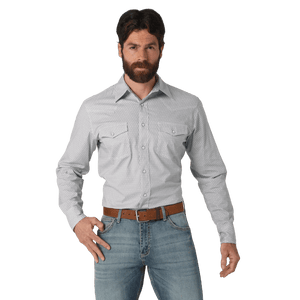 WRANGLER JEANS Shirts Wrangler Men's 20X® Competition Advanced Comfort Metal Long Sleeve Two Pocket Western Snap Shirt 112317138