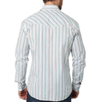 WRANGLER JEANS Shirts Wrangler Men's Advanced Comfort Striped Long Sleeve Western Shirt 112314970