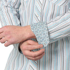 WRANGLER JEANS Shirts Wrangler Men's Advanced Comfort Striped Long Sleeve Western Shirt 112314970
