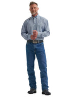 WRANGLER JEANS Shirts Wrangler Men's Blue Fan George Strait Performance Button Down Shit 112381964