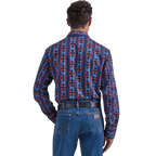WRANGLER JEANS Shirts Wrangler Men's Checotah Geo Print Long Sleeve Western Snap Shirt 112337427