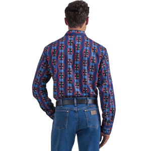 WRANGLER JEANS Shirts Wrangler Men's Checotah Geo Print Long Sleeve Western Snap Shirt 112337427
