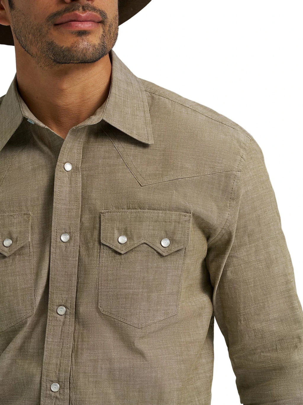 WRANGLER JEANS Shirts Wrangler Men's Cody Johnson Olive Two Pocket Western Shirt 112368069