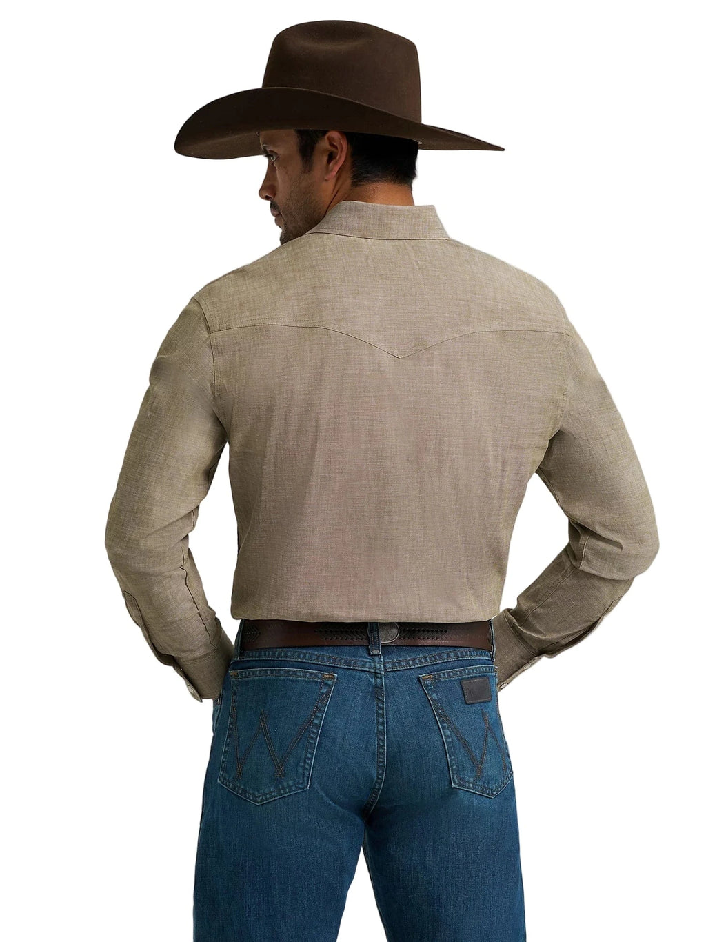 WRANGLER JEANS Shirts Wrangler Men's Cody Johnson Olive Two Pocket Western Shirt 112368069