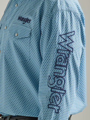 WRANGLER JEANS Shirts Wrangler Men's Dusty Aqua Classic Fit Long Sleeve Western Snap Shirt 112327778