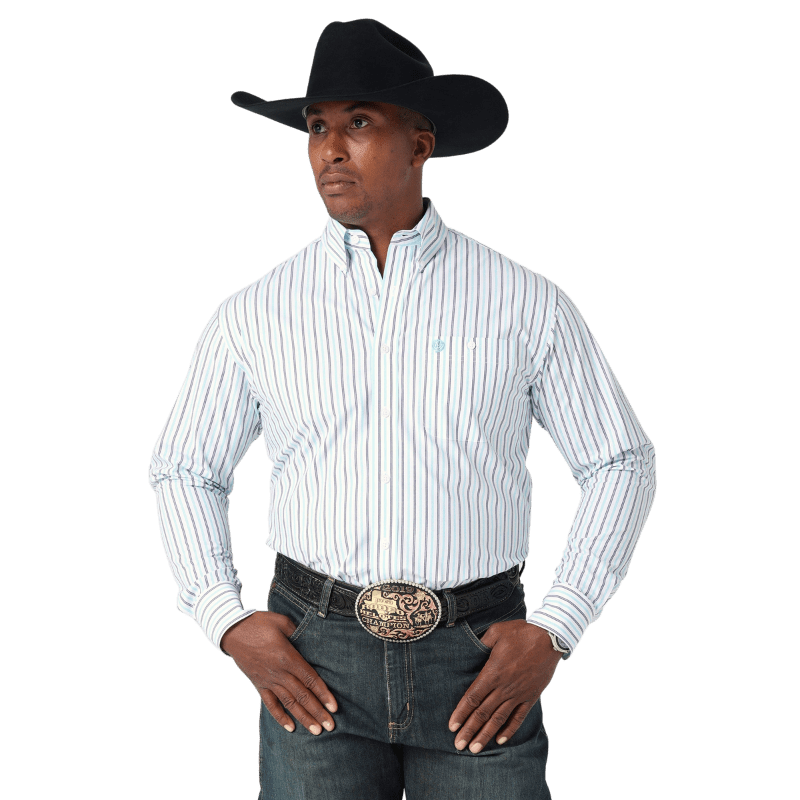 WRANGLER JEANS Shirts Wrangler Men's George Strait One Pocket Long Sleeve Shirt 112317184