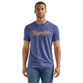 WRANGLER JEANS Shirts Wrangler Men's Looped Logo Denim Heather Short Sleeve T-Shirt 112339558
