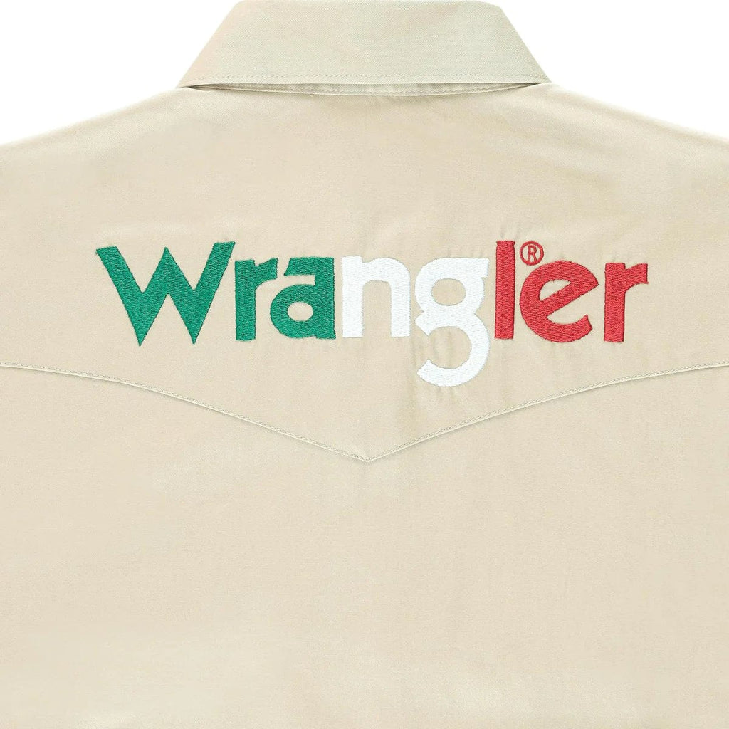 WRANGLER JEANS Shirts Wrangler Men's Mexico Logo Long Sleeve Western Snap Shirt 112337441
