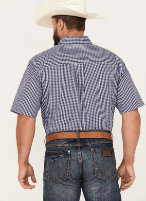 WRANGLER JEANS Shirts Wrangler Men's Plaid Classic Fit Short Sleeve Western Shirt 2327784