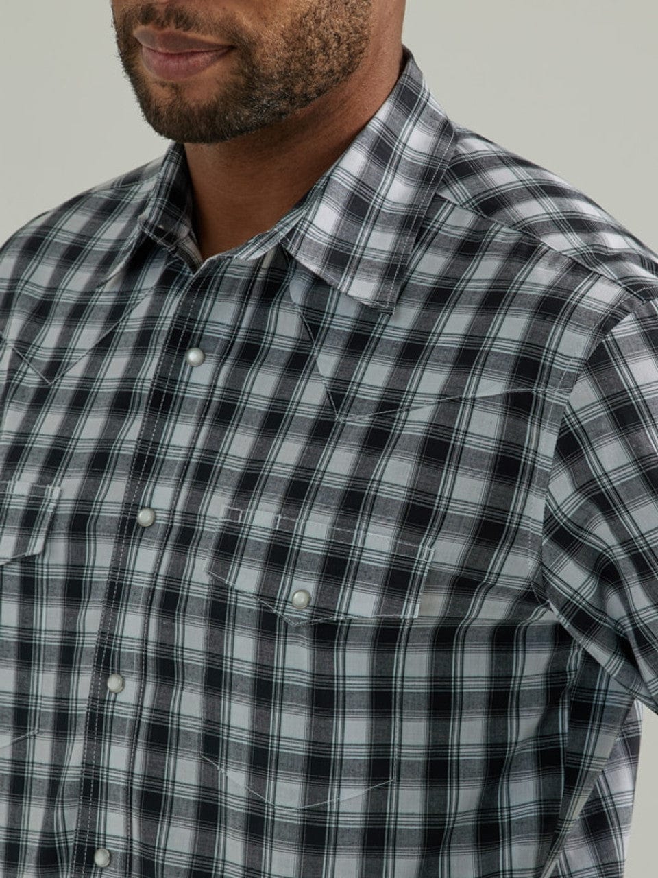 WRANGLER JEANS Shirts Wrangler Men's Plaid Long Sleeve Western Shirt 112330341