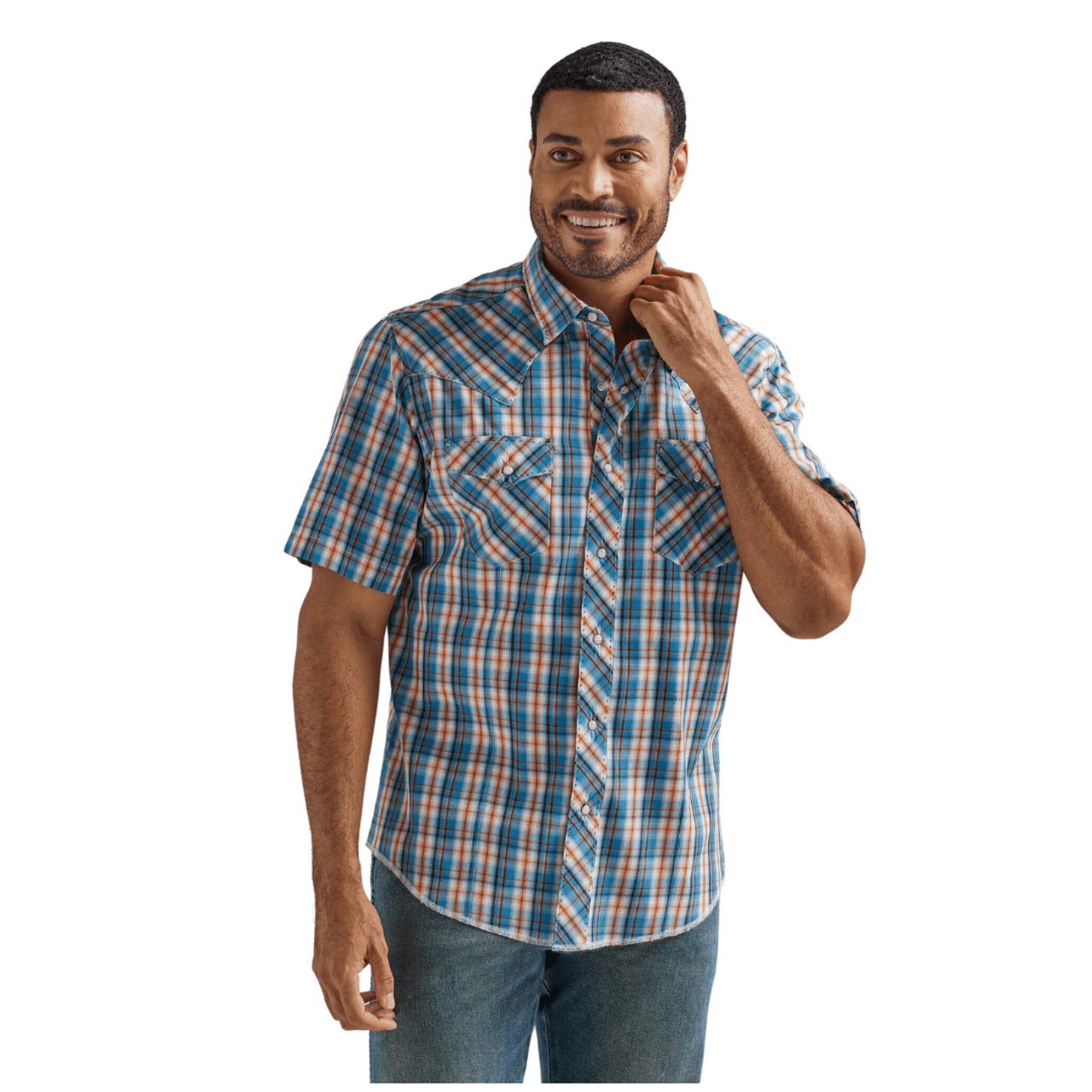 Mens short sleeve deals western shirts with snaps