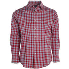 WRANGLER JEANS Shirts Wrangler Men's Red Snap Plaid Wrinkle Resist Western Shirt 112324688