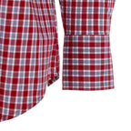 WRANGLER JEANS Shirts Wrangler Men's Red Snap Plaid Wrinkle Resist Western Shirt 112324688