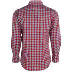 WRANGLER JEANS Shirts Wrangler Men's Red Snap Plaid Wrinkle Resist Western Shirt 112324688