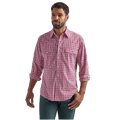 WRANGLER JEANS Shirts Wrangler Men's Red Snap Plaid Wrinkle Resist Western Shirt 112324688