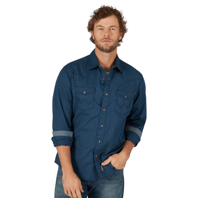 WRANGLER JEANS Shirts Wrangler Men's Retro Premium Seascape Long Sleeve Western Snap Shirt 112318870