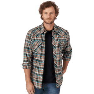 WRANGLER JEANS Shirts Wrangler Men's Retro Terra Long Sleeve Sawtooth Snap Pocket Western Shirt 112318773