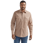 WRANGLER JEANS Shirts Wrangler Men's Silver Edition Copper Print Long Sleeve Western Shirt 112324690