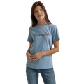 WRANGLER JEANS Shirts Wrangler Women's Ashley Blue Heather Rope Graphic T-Shirt 112344165