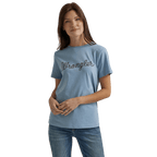 WRANGLER JEANS Shirts Wrangler Women's Ashley Blue Heather Rope Graphic T-Shirt 112344165