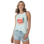 WRANGLER JEANS Shirts Wrangler Women's Blue Opal Cowgirl Boots Sunset Goddess Sleeveless Tank 112330045