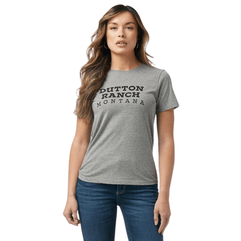WRANGLER JEANS Shirts Wrangler Women's Charcoal Heather Dutton Ranch Tee 112323595