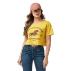 WRANGLER JEANS Shirts Wrangler Women's Horse Mustard Crop Tee 112323592