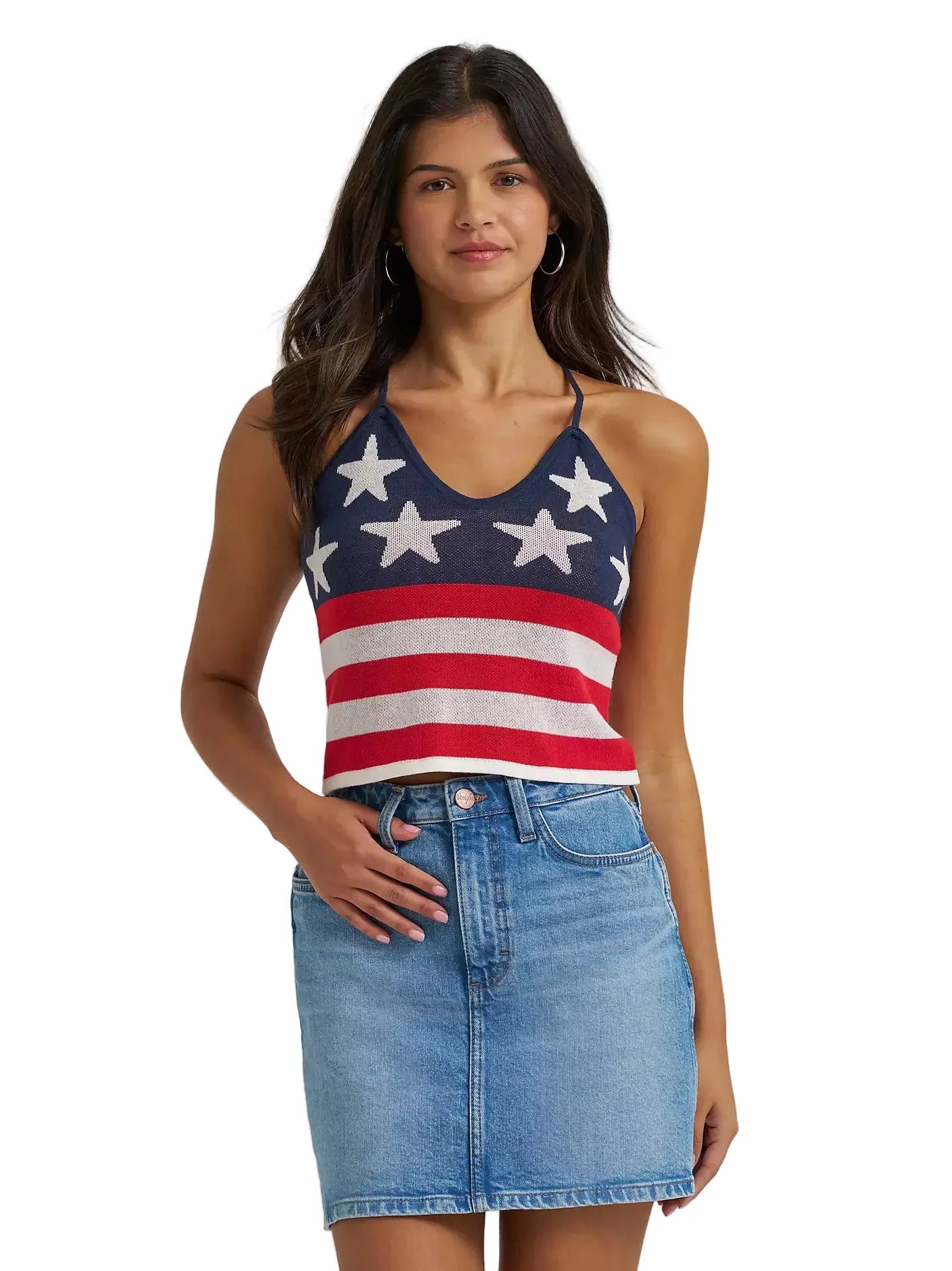 WRANGLER JEANS Shirts Wrangler Women's Stars and Stripes Crochet Tank 112379502