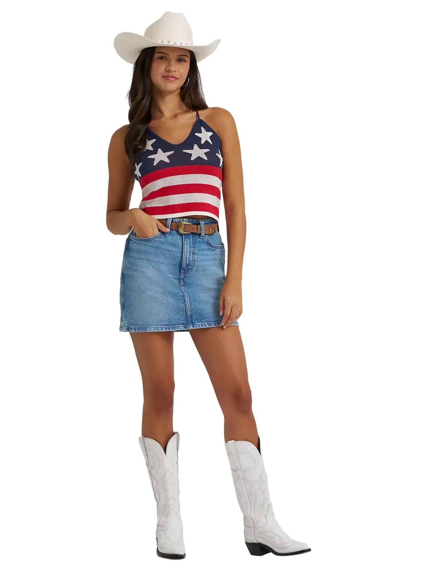 WRANGLER JEANS Shirts Wrangler Women's Stars and Stripes Crochet Tank 112379502