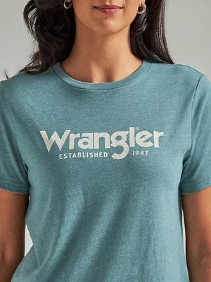 WRANGLER JEANS Shirts Wrangler Women's Western Regular Fit Sagebrush Green Graphic Tee 112339511
