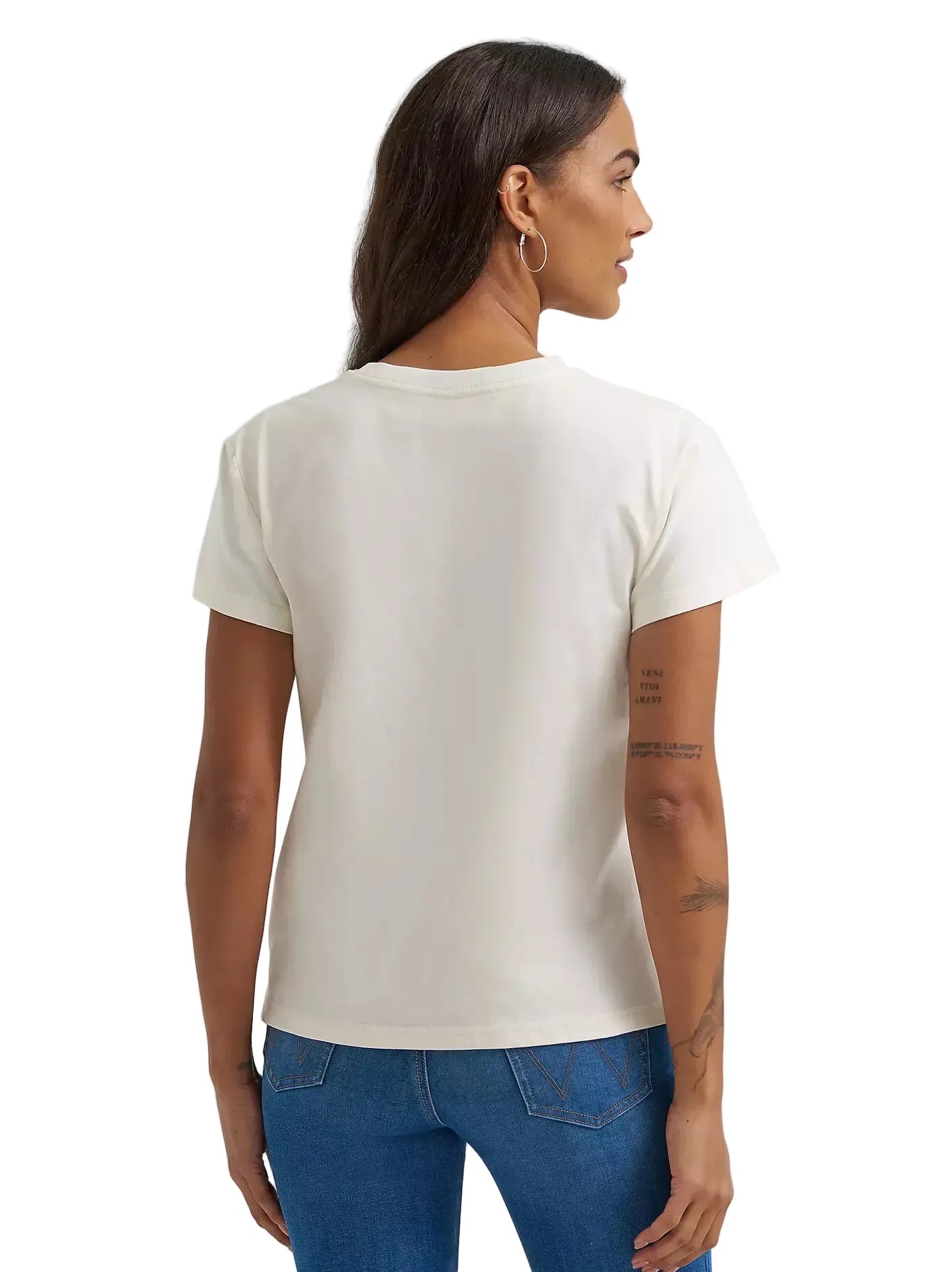 WRANGLER JEANS T-Shirt Wrangler Women's Egret Faded Cowgirl Retro T-Shirt 112372986