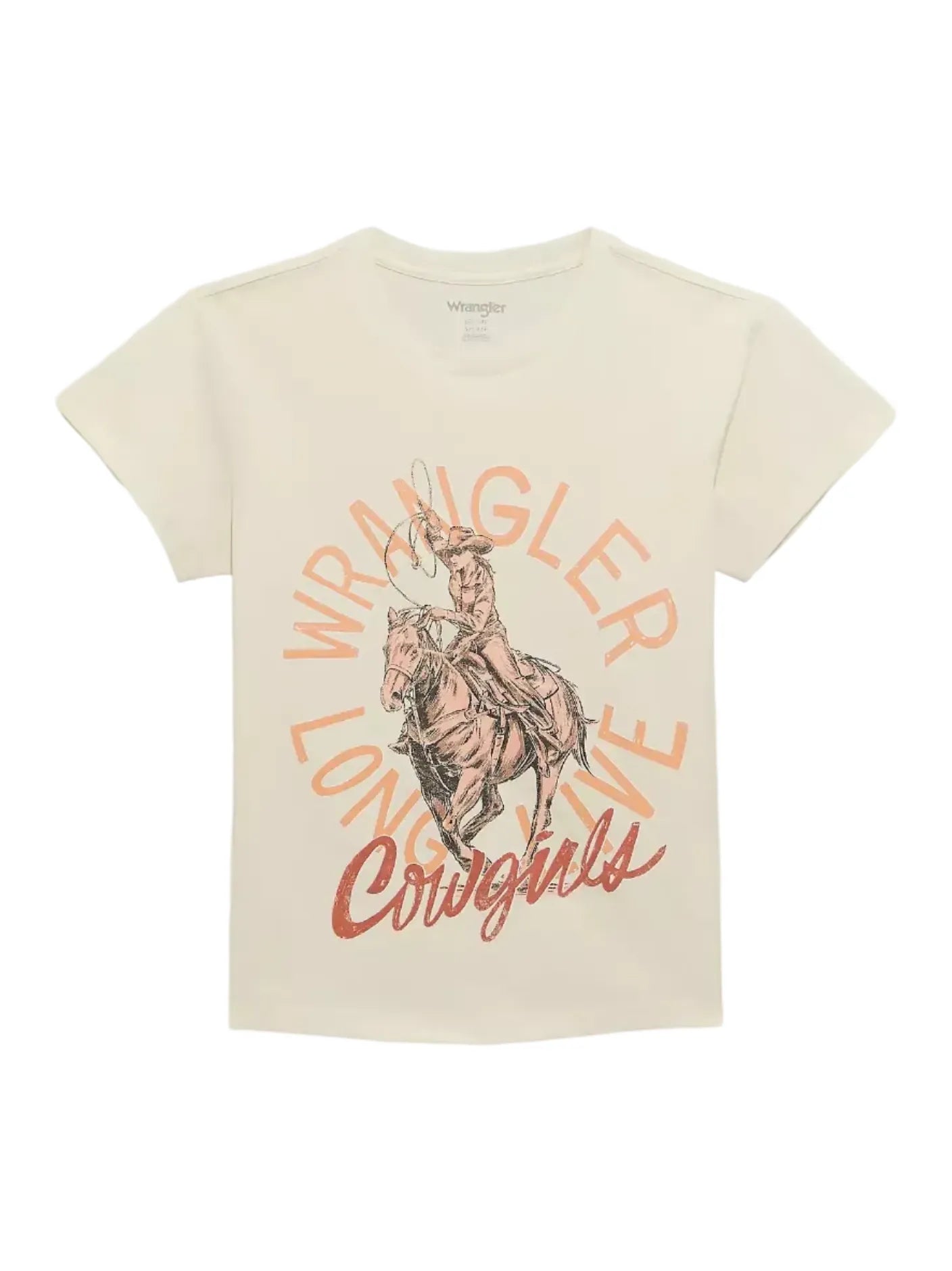 WRANGLER JEANS T-Shirt Wrangler Women's Egret Faded Cowgirl Retro T-Shirt 112372986