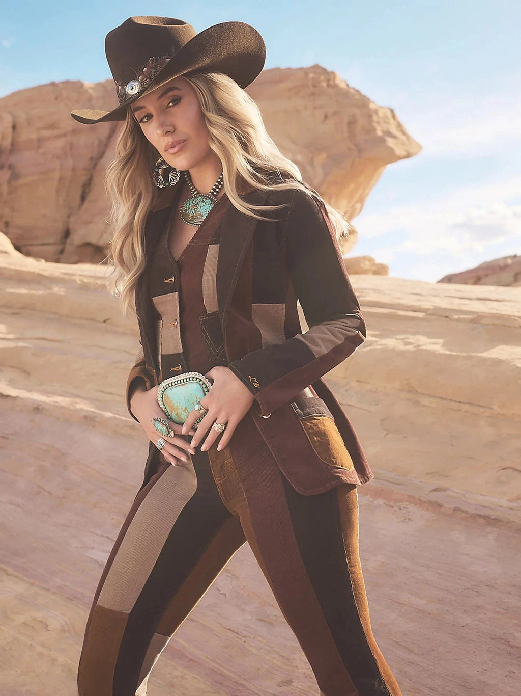 WRANGLER Ladies - Outerwear - Jacket Wrangler X Lainey Wilson Corduroy Patchwork Blazer 112370395