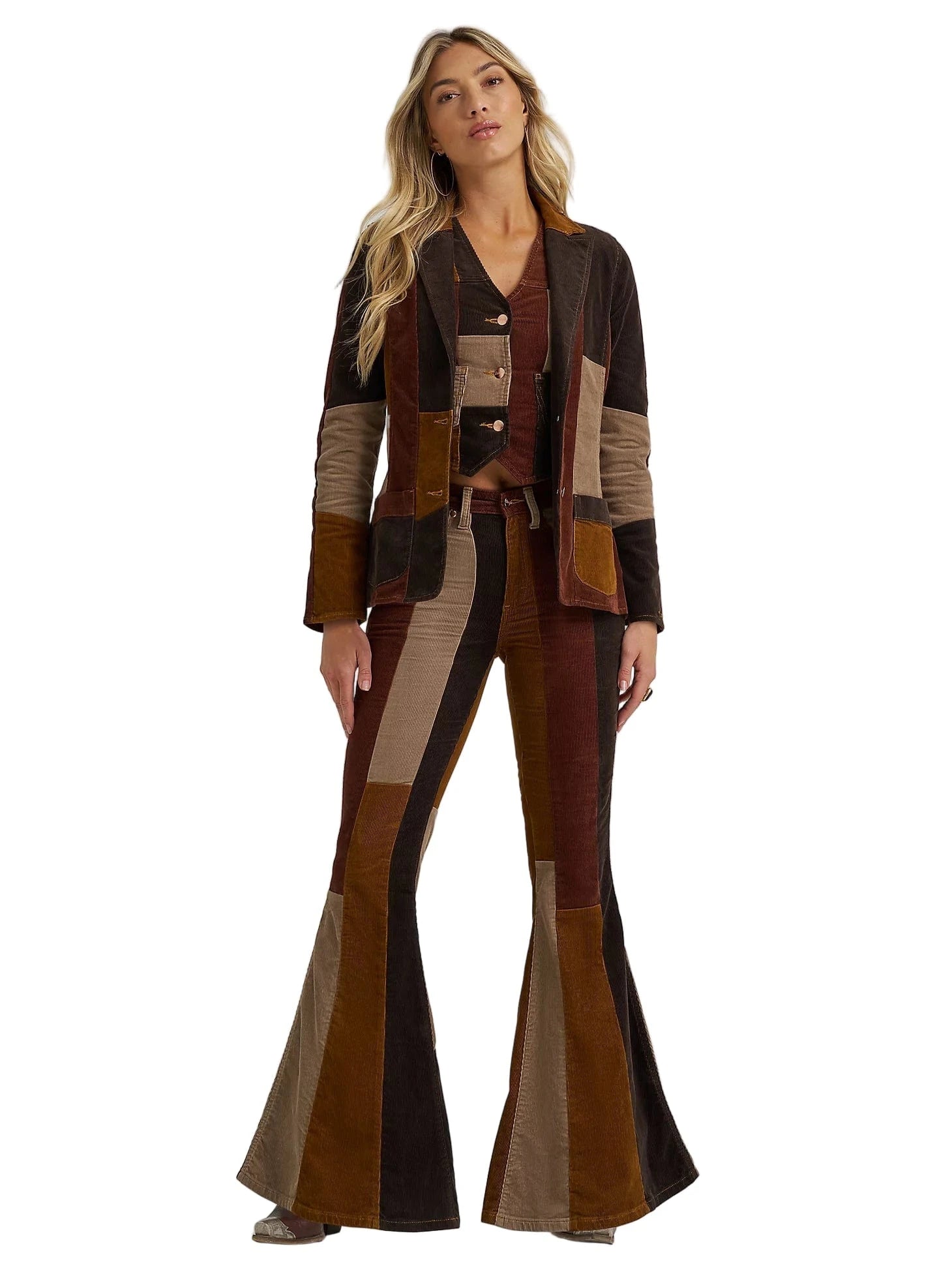 WRANGLER Ladies - Outerwear - Jacket Wrangler X Lainey Wilson Corduroy Patchwork Blazer 112370395