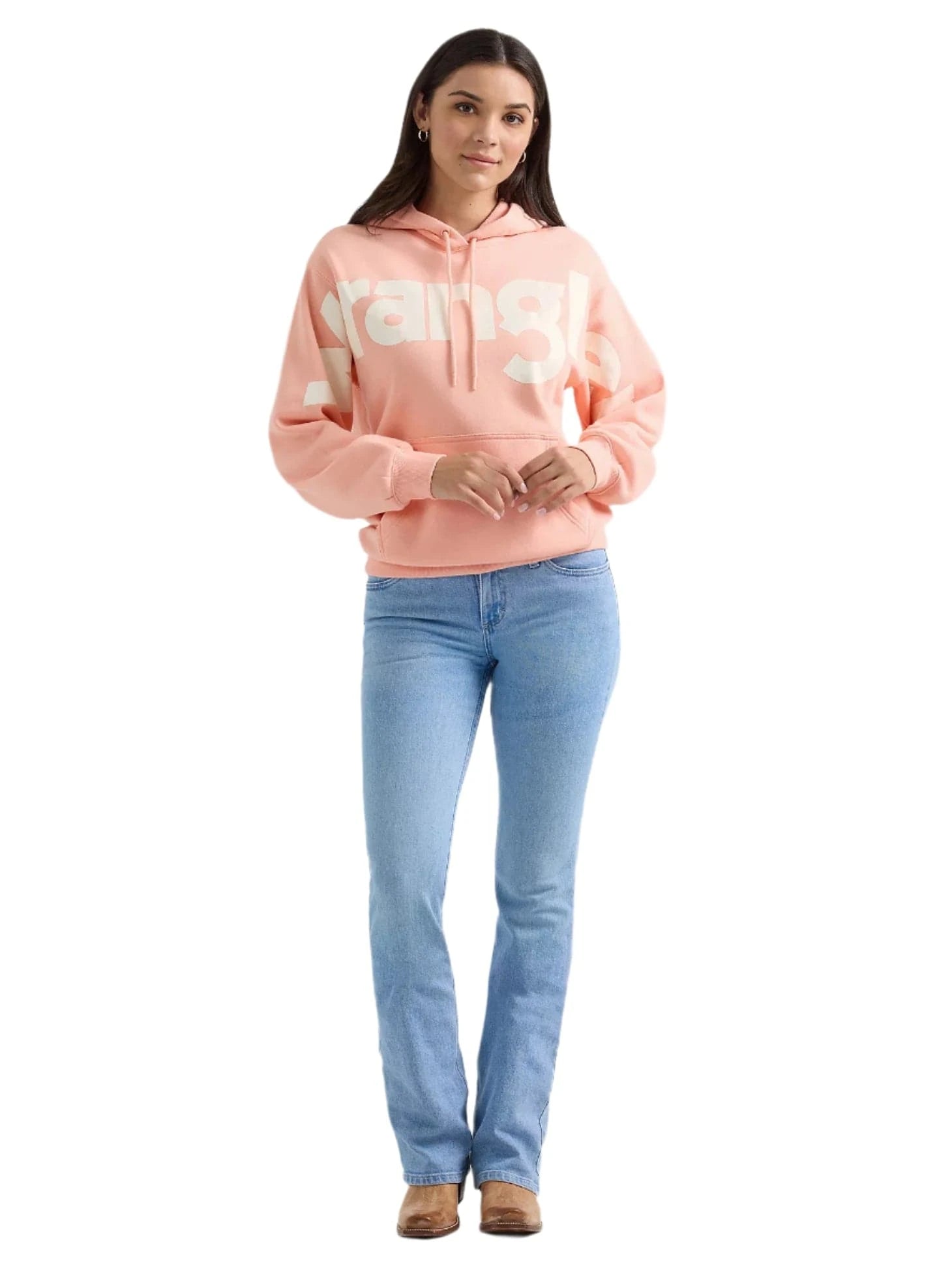 Felpa con cappuccio Wrangler Bold Logo da donna Felpa con cappuccio Wrangler Bold Logo da donna