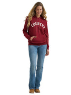 WRANGLER Outerwear Wrangler Women's Pomegranate Country Applique Pullover Hoodie 112380252