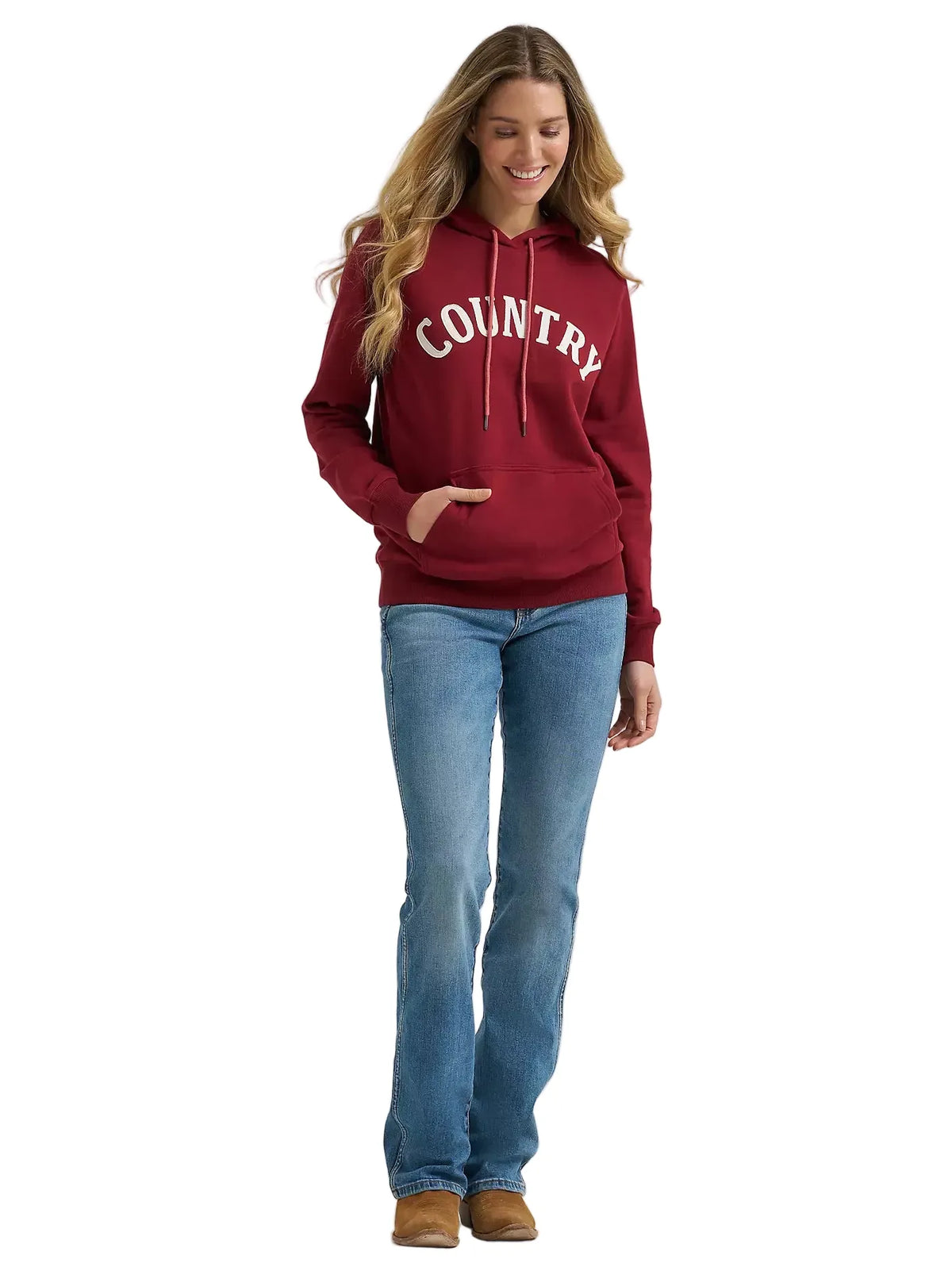 WRANGLER Outerwear Wrangler Women's Pomegranate Country Applique Pullover Hoodie 112380252