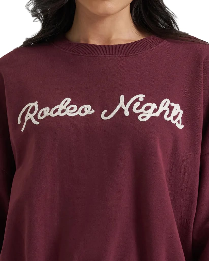 WRANGLER Outerwear Wrangler X Lainey Wilson Burgundy Rodeo Nights Sweatshirt 112382793