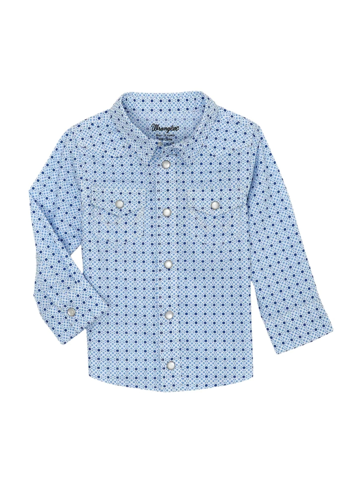 WRANGLER Shirts Wrangler Little Boy's Long Sleeve Print Western Snap Shirt 112359676