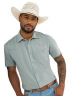 WRANGLER Shirts Wrangler Men's Abyss Green All Terrain Performance Knit Shirt 112375201